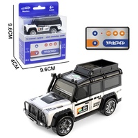 Voiture RC miniature 2,4G à l'échelle 1/64 avec câble USB, vitesse réglable, véhicule tout-terrain RC, remorque, modèle en alliage, jouet, cadeaux