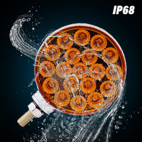 Lumière de tuning automobile en gros, double face, tête plate, lumière LED multicolore pour camion, feu arrière, lampe décorative en acier inoxydable pour camion