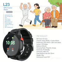 Reloj Conectado para el Cuidado Personal L23: GPS + Frecuencia Cardíaca + SOS en un Solo Dispositivo Vestible