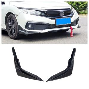 Welta Car Bumper <b>Protector</b> Side <b>Corner</b> Cover Bumper Lip Sport Style Thailand Version Splitter for Honda 10th Gen Civic 2019-2020 - Product Image 1