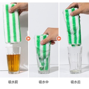 Chiffon de cuisine en fibre de bambou pour une propreté durable, 18x23cm 25x25cm, rayé, résistant à l'huile - Product Image 3