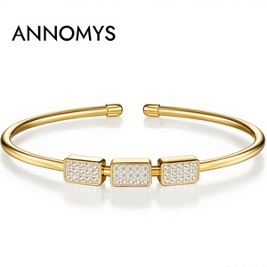 Bracelet jonc en argent S925 en gros, pierres VVS, moissanite étincelante, résistant au ternissement, hypoallergénique, luxe unisexe - Product Image 4