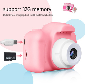 Kamera anak-anak 2 inci, mainan kamera Video X2 kamera Digital lucu dengan pengisi daya USB - Product Image 4