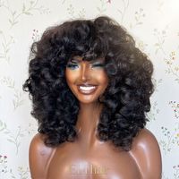 Perruques Courtes Bouclées Afro Pixie Cut en Dentelle pour Femme Noire, Perruque Pixie Cut en Cheveux Humains avec Dentelle Frontale 13x1 et Raie en T, Vente en Gros
