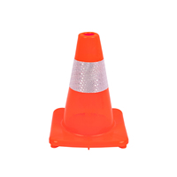 Cônes de sécurité routière 12 pouces 30cm avec colliers réfléchissants, cônes de Construction Orange PVC Durable pour le stationnement sur route à domicile