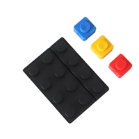 Organisateur de câbles USB créatif en blocs de construction avec clips adhésifs pour chargeur de bureau et table de nuit