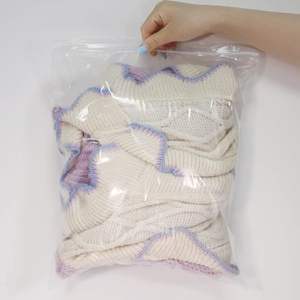 Recyclable <b>Clothes</b> Packaging <b>Bags</b> with Frosted Zipper PE for Clothing Socks Shoes T-Shirts Documents-3 Mil Vent Holes - Product Image 2