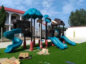 Profession Fabricant Équipement de terrain de jeu extérieur Toboggan Enfants Balançoire Ensemble de paiement extérieur pour la maternelle - Product Image 4