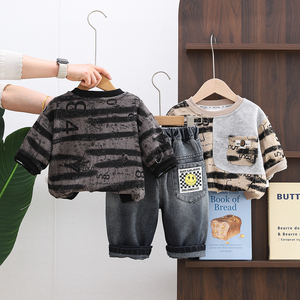 <span class=keywords><strong>ชุด</strong></span>เสื้อผ้า<span class=keywords><strong>เด็ก</strong></span>ผู้ชาย 2 ชิ้น ลายการ์ตูน ผ้าฝ้ายทอ สไตล์ลำลอง คุณภาพสูง ขายส่ง - Product Image 2