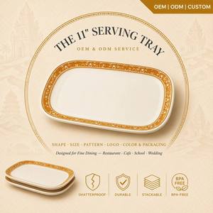 Plato de <span class=keywords><strong>melamina</strong></span> OEM ODM para mesa, regalo para el hogar, exhibición en isla de cocina, base estable, duradero - Product Image 1