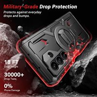 Étui antichoc intégral en polycarbonate TONGATE Armor Design avec support magnétique rotatif à 360° et anneau de maintien à 360°, et écran de confidentialité anti-espion