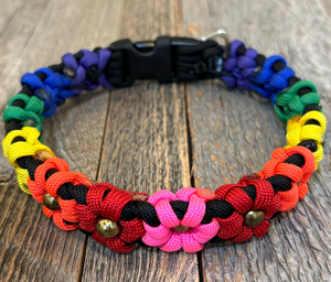 Braccialetto Intrecciato Personalizzato con Fiori di Margherita e Girasole, Corda in Nylon 550, Collare per <span class=keywords><strong>Cani</strong></span> con Perline e Fiori - Product Image 2