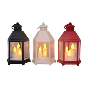 European-style Christmas <strong>Lantern</strong> Candle Holder Plastic <strong>Large</strong> Size LED Flickering Candles Courtyard Dining Room Decorative - Product Image 5