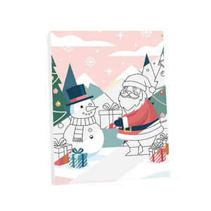 Kits <span class=keywords><strong>de</strong></span> panneaux <span class=keywords><strong>de</strong></span> peinture sur toile pré-<span class=keywords><strong>dessin</strong></span>és en coton, motif <span class=keywords><strong>bonhomme</strong></span> <span class=keywords><strong>de</strong></span> <span class=keywords><strong>neige</strong></span>, ambiance <span class=keywords><strong>de</strong></span> Noël, 8x10 pouces, en 10 pièces - Product Image 2