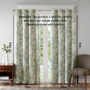 Cortina con Estampado Botánico de una Sola Pieza - Product Image 2