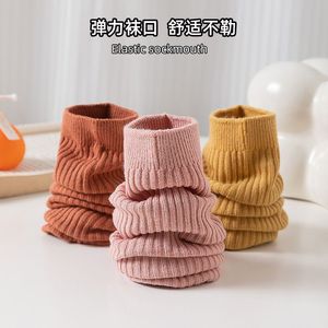 Zhuji Women's Mid Calf Socks Double Needle Polyester Warm Thermo Solid Color Stripes Casual Autumn Winter 18-40 Years - Product Image 4