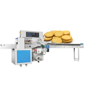Macchina per il confezionamento di alimenti da forno a flusso automatico macchina per il confezionamento di pane commerciale per Croissant con azoto