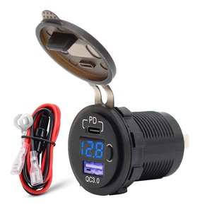 <span class=keywords><strong>Cargador</strong></span> USB Marino Impermeable para Barco, 12V, Doble USB <span class=keywords><strong>C</strong></span> PD3.0 <span class=keywords><strong>Tipo</strong></span> <span class=keywords><strong>C</strong></span> QC3.0, Enchufe de Carga para Coche con Voltímetro LED e Interruptor - Product Image 1