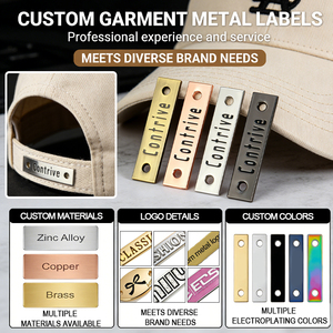 Etiquetas Metálicas de Alta Calidad con Nombre de Marca Personalizado, Grabadas con Láser, Duraderas, para Ropa, Diseño de Cadena - Product Image 5