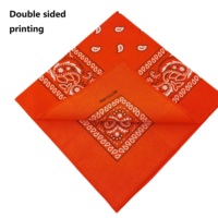 Bandanas en coton à haute densité de fils, motif cachemire, double face, doux et respirant, grand foulard carré pour hommes et femmes, idéal pour l'extérieur et le style cowboy.