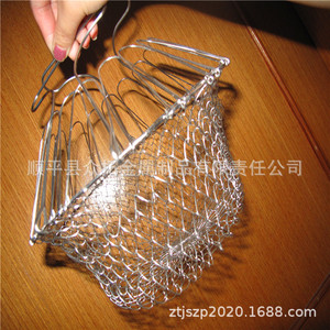 Cesta de malla de alambre de acero inoxidable 201, cesta de chef multifuncional, colador de cocina, escurridor de alimentos para freír - Product Image 4