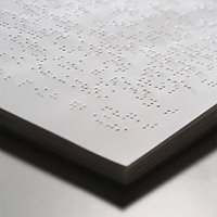Papier d'entraînement au braille Bloc-notes en plastique Braille Outil d'apprentissage scolaire Matériel d'apprentissage des personnes aveugles