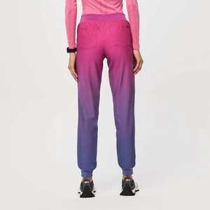 Uniformes Médicos de Enfermería para Mujer en Tallas Grandes con Degradado de Color Traje de Manga Corta para Hospital Proveedor - Product Image 5