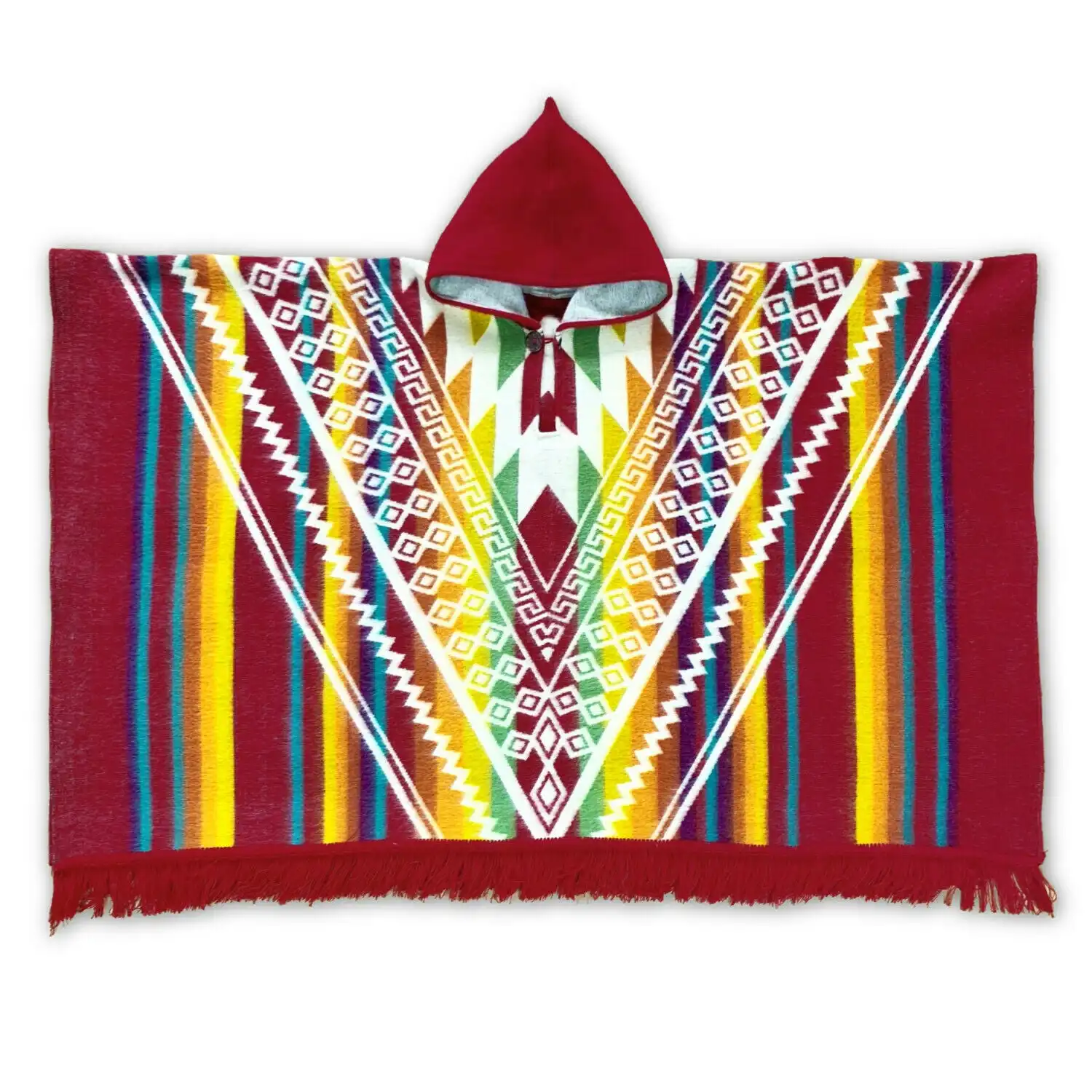 Custom 2023 New Design Western Mexican Alpaca Women Aztec Sweater Poncho Shawl Cape
