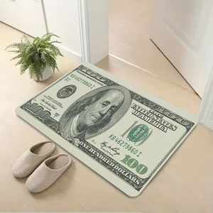 Non Slip Diatomite Bath Mat Super Absorbent Dollar Design Novelty Pattern Eco-Friendly European Style Customized Color Home - Product Image 5