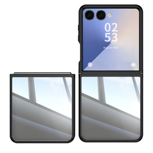 Pour Samsung <span class=keywords><strong>Galaxy</strong></span> Z Flip 7 Hard PC Clear Phone Case Avec Matte TPU Bumper pour Samsung Z Flip 7 <span class=keywords><strong>6</strong></span> - Product Image 2