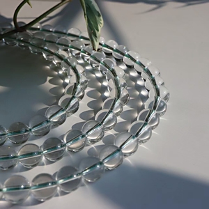 Rosario Budista Tradicional de Cristal Blanco Natural, 108 Cuentas de Gemas de 8mm para Meditación - Product Image 3