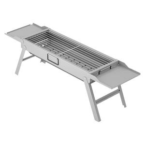 Barbecue au charbon de bois pliable, portable et compact pour l'extérieur, avec plateau latéral et grille, idéal pour les pique-niques et le camping - Product Image 1
