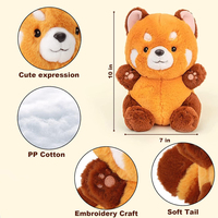 A086 Peluche de Panda Rojo, Muñeco de Peluche Suave, Figuras de Dibujos Animados, Juguetes, Regalo ODM para Niños, Novia, Cumpleaños, San Valentín, Peluche de Elmo