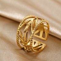 Bague ouverte ajustable pour femme en acier inoxydable, style européen et américain tendance, avec portrait de la Reine et placage or