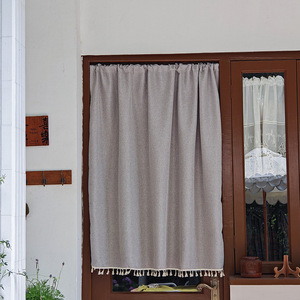 Tenda a Metà Altezza in <span class=keywords><strong>Lino</strong></span>-<span class=keywords><strong>Cotone</strong></span> Tinta Unita DaiRui per Porte e Ingressi - Product Image 2