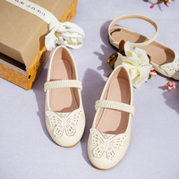Nouvelles Chaussures de Princesse en Cuir Blanc Tendance et Élégantes pour la Marche, avec Papillon, Prix de Gros