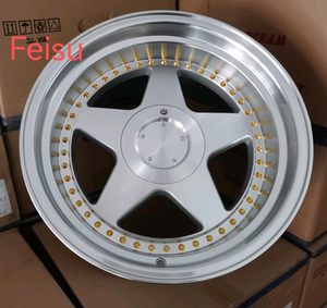 Aluminum Passenger Car Silver Black Alloy Wheel <strong>17</strong> <strong>Inch</strong> Broken Size Deep Lip Classic Race Car Alloy Wheel <strong>Rims</strong> Rines Factory - Product Image 1