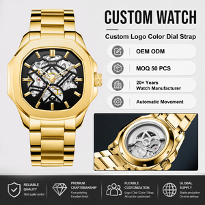 OEM Montre Automatique Chine Luxe Bracelet en Or - Product Image 1