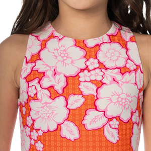 Nouveau maillot de bain pour enfants sans manches, imprimé plage, design personnalisé, noué, en nylon recyclé de haute qualité, pour filles - Product Image 2