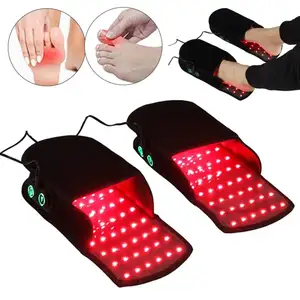 Thérapie par la lumière infrarouge pour le soulagement de la douleur des pieds Dispositif de pantoufle de thérapie par la lumière LED effacé pour les orteils du pied cou-de-pied talon usage domestique