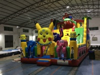 Parc d'attractions gonflable robuste QIQU, 39,3 pieds, thème anime 3D, capacité 30 enfants, PVC Sijia pour centres intérieurs et extérieurs, audit CE