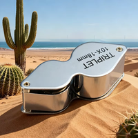 Loupe de bijoutier pliable portable en acier 18mm/12mm, outil essentiel pour le travail de bijouterie dans l'industrie