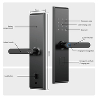 Serrure intelligente TTLock App, serrure à empreintes digitales, mot de passe, WiFi, contrôle à distance par cloud, serrure de sécurité numérique pour porte en bois