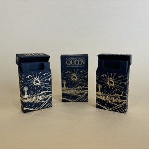 Archibald Tùy Chỉnh Dập Nóng Biểu Tượng Laser Bìa Thảo Dược Thanh Hộp Mùi Bằng Chứng Lật Top Pre Cuộn Gói Thuốc Lá Màu Đen Hộp - Product Image 1