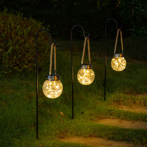 Lámpara <span class=keywords><strong>Solar</strong></span> LED Impermeable IP65 para Jardín, Lámparas de Pie para Exteriores, Linterna Colgante Decorativa para Navidad y Camping - Product Image 4