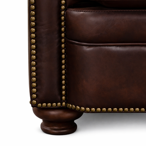 Canapé <span class=keywords><strong>en</strong></span> <span class=keywords><strong>cuir</strong></span> véritable de style américain - Design moderne du milieu du siècle, cadre <span class=keywords><strong>en</strong></span> bois, ensemble durable pour le <span class=keywords><strong>salon</strong></span> et la maison - Product Image 5