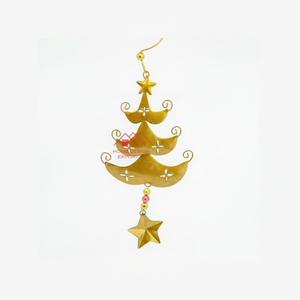 Ornement suspendu de luxe Design moderne personnalisé en gros décoration d'arbre de Noël fer grande étoile en métal - Product Image 1