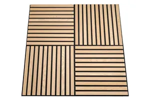 Pannello Acustico in Legno Impiallacciato 60*60cm, Moderno ed Ecologico, Spessore 18mm, per Decorazione Interna, Installazione <span class=keywords><strong>Fai</strong></span>-<span class=keywords><strong>da</strong></span>-<span class=keywords><strong>Te</strong></span>, Insonorizzazione - Product Image 3
