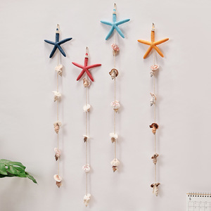 เปลือกหอยทะเลเมดิเตอร์เรเนียนและปลาดาวแขวนผนัง 4 ชิ้น ของตกแต่งเรซิ่นสำหรับห้องนั่งเล่น ห้องเด็ก - Product Image 2