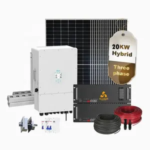 Sistema de energía solar fuera de la Red Hogar 5KW 6KW unidad completa sistema de paneles solares híbridos también llamado Sistema Solar 10KW 20kw